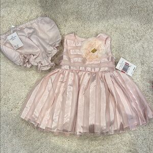 Pippa & Julie Pink Baby Dress with Diaper Color NWT